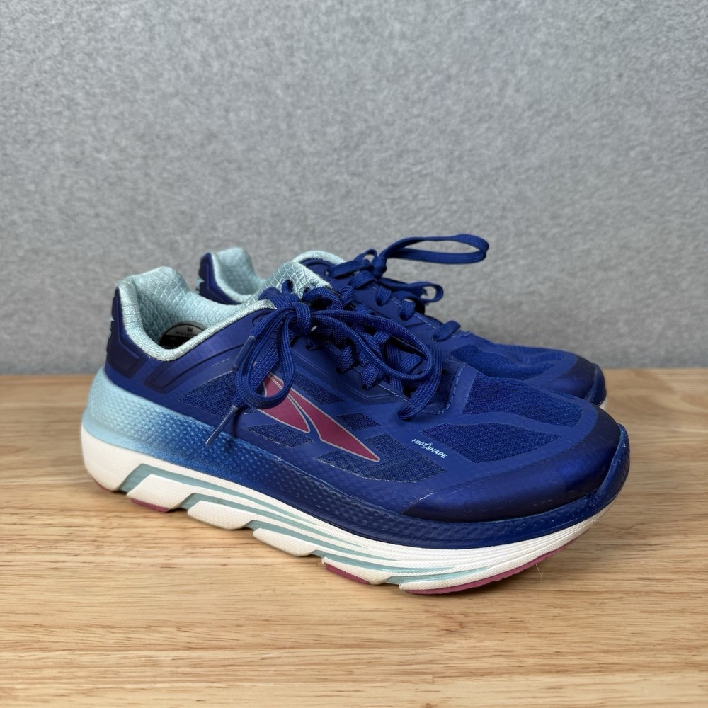 Altra Duo Running Shoes Womens Size 6 Blue Pink Road Cushion AFW1838F-51